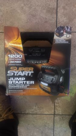 Suer Start 1200 Peak Amp Jump Starter / 150 PSI Compressor