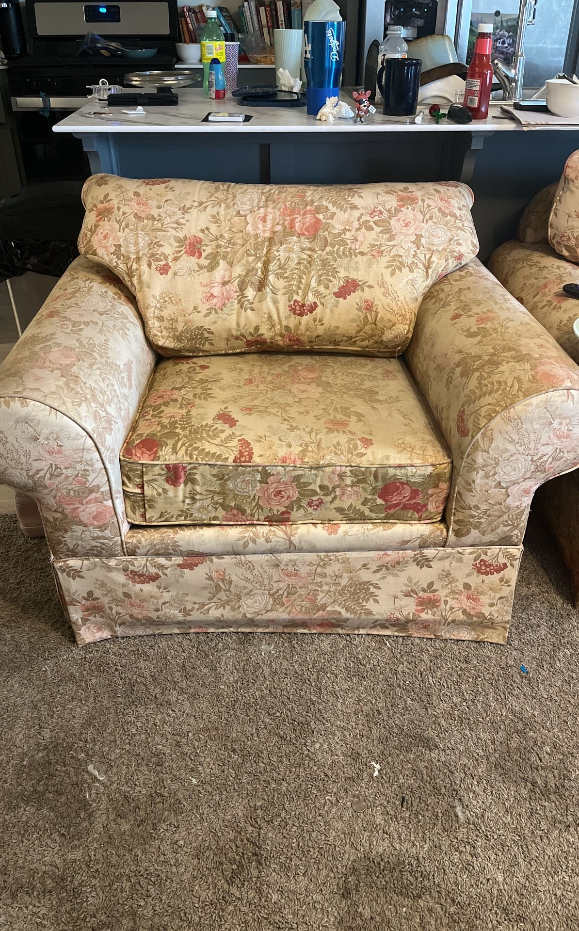 2 Floral Chairs - $5.00 Each