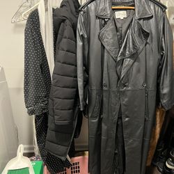 Full Length Insulated Leather Jacket