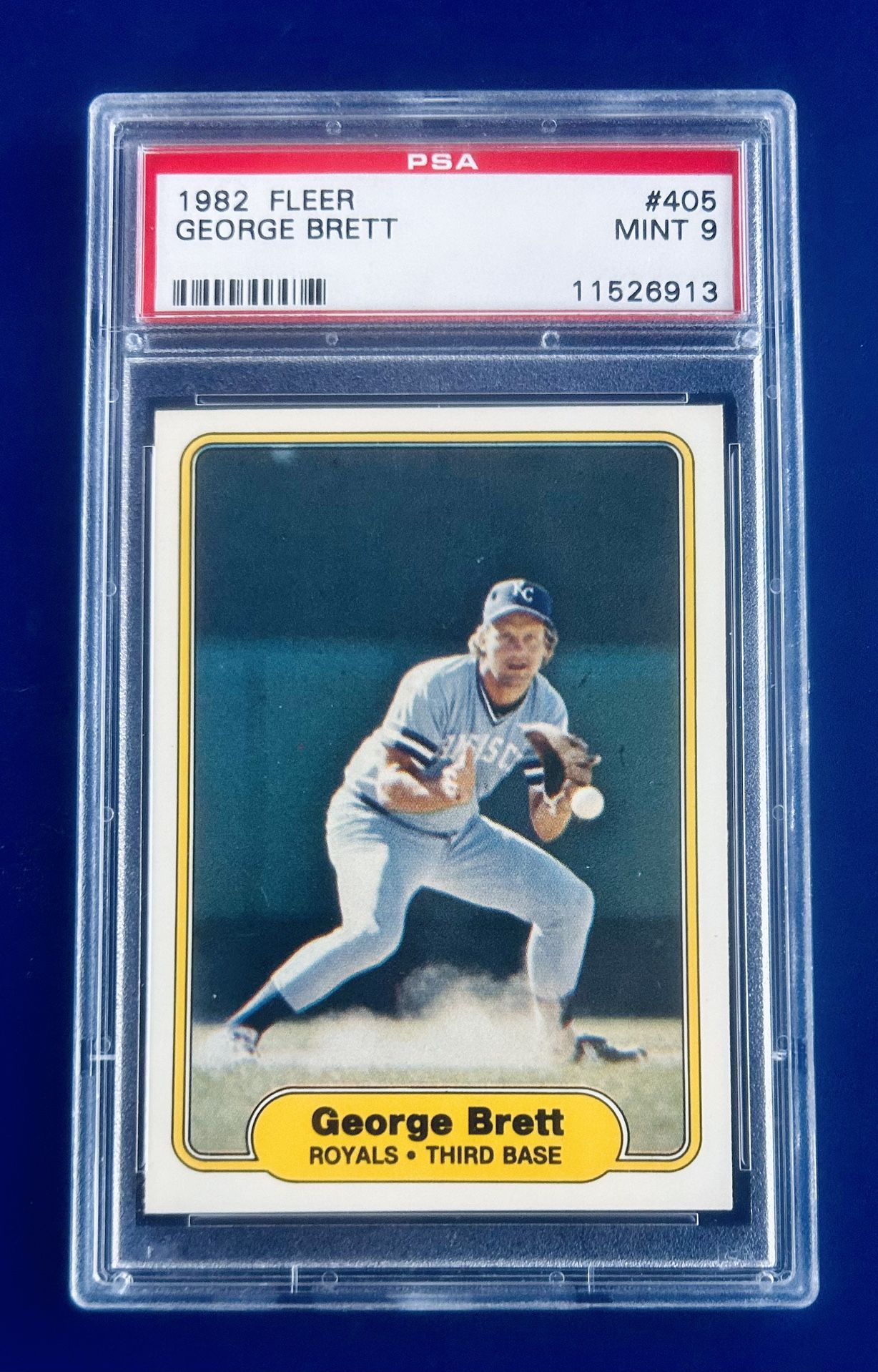 1982 Fleer George Brett Baseball Card Graded PSA 9