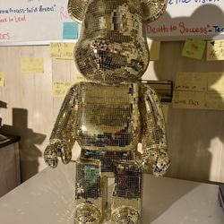 Custom Gold Mosaic-style BE@RBRICK LOOKALIKE