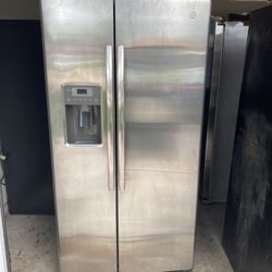 GENERAL ELÉCTRIC REFRIGERATOR FRENCH DOOR STAINLESS STEEL WORKING GREAT