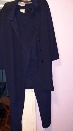 Ladies navy blue pants and top