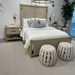 Queen Bed Dresser Mirror Nightstand 