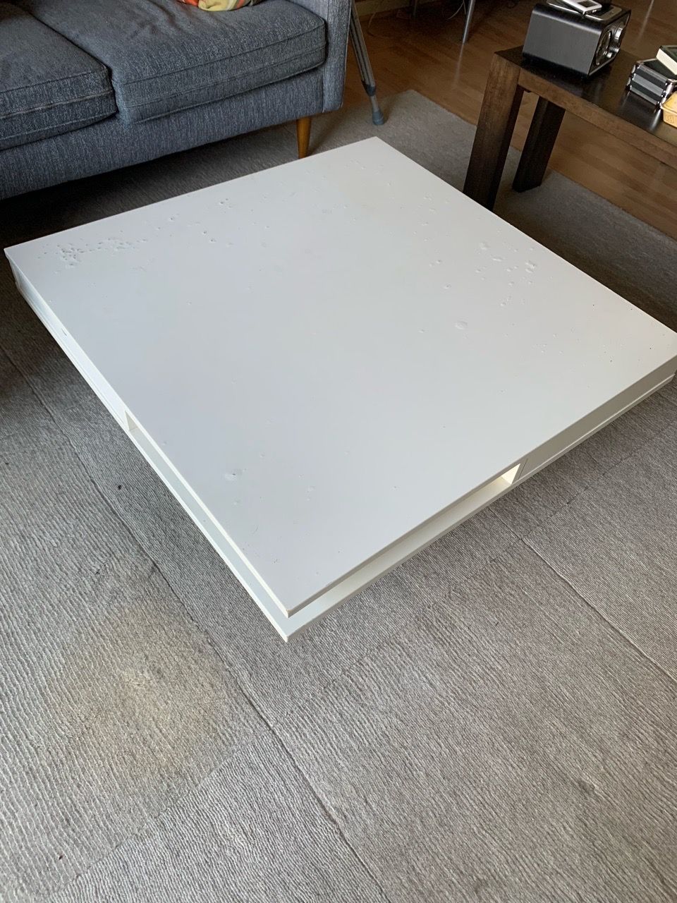 FREE IKEA large floating cream colored coffee table