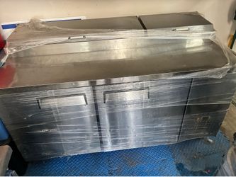 Commercial 2-Door Refrigerated Sandwich Prep Table – Stainless Steel