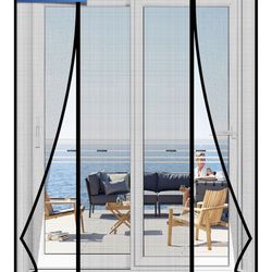 Magnetic mesh screen door