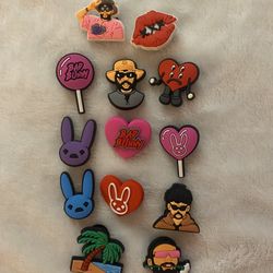 13 pcs bad bunny croc charms