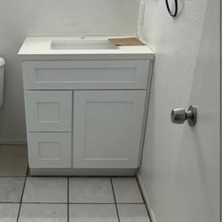 White Bathroom Vanity Combo 30” 