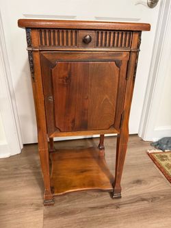 Unique side table with safe inside