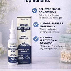 Nasomin Nasal Iodine Spray – Limpieza Nasal y Alivio de Congestión
