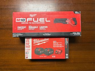 Milwaukee M18 FUEL Sawzall 2821-20 & M18 REDLITHIUM XC5.0 Starter Kit