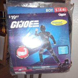 New GI Joe Snake Eyes Boys Costume Size Small (4-6)