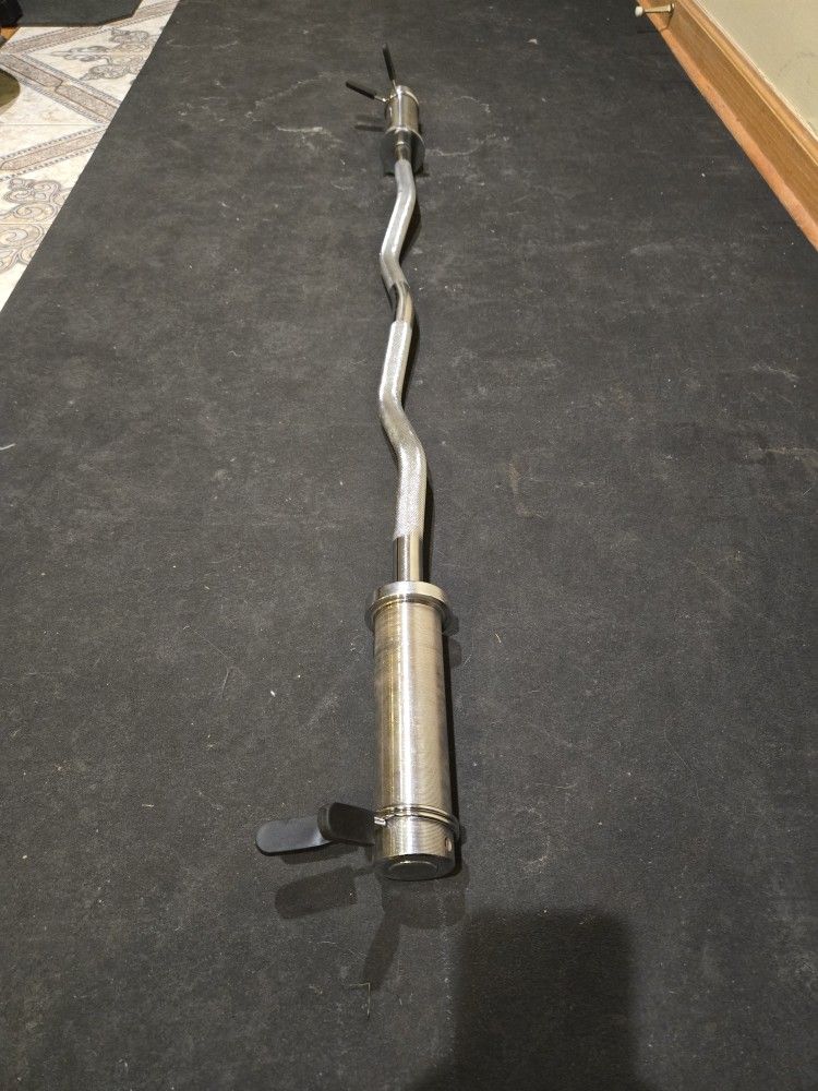 Olympic Curl Bar with Clips-