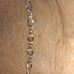 5.5" STERLING CHAIN LINK (🔗 -BELCHER) TYPE BRACELET . (B-3899)