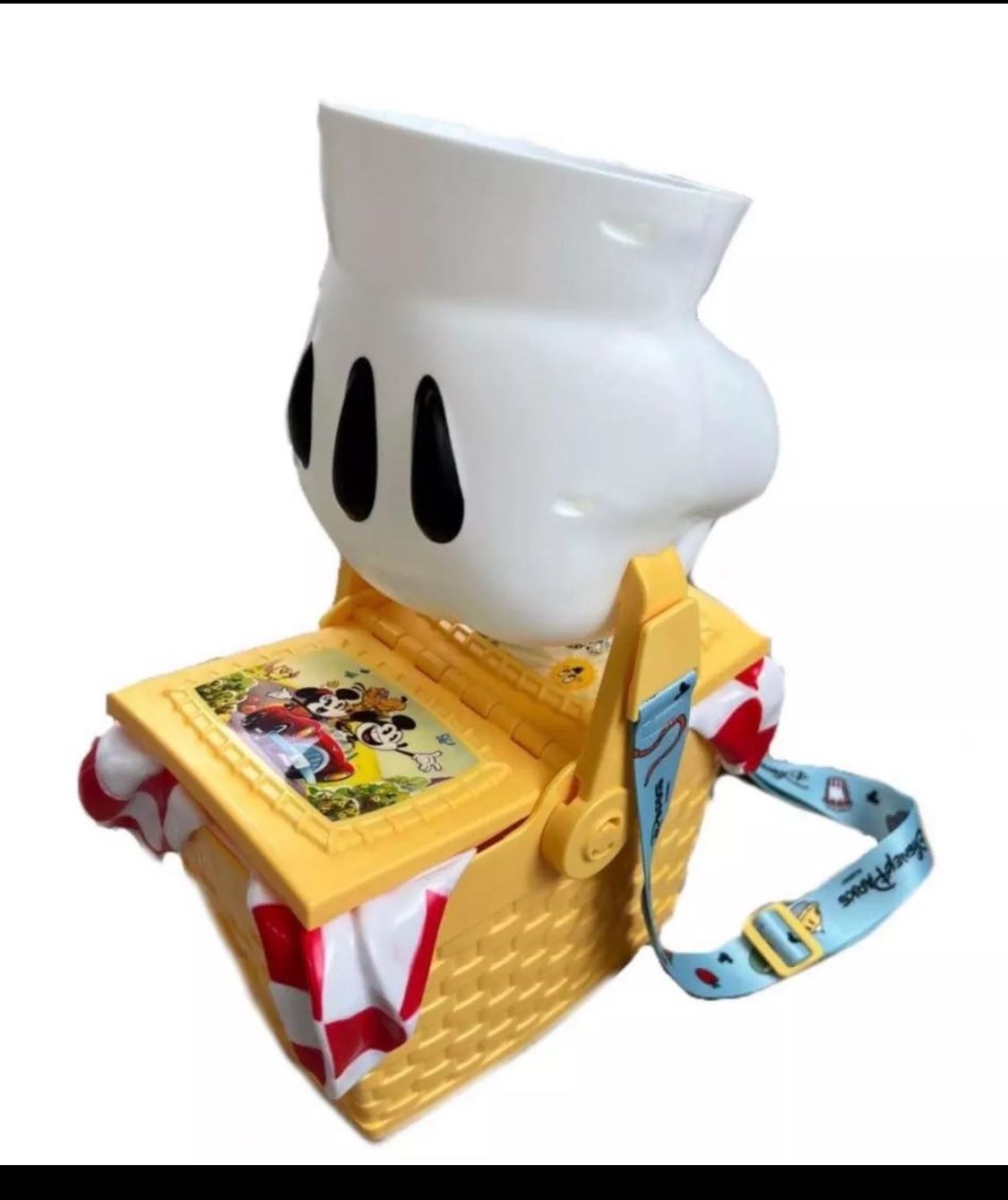 Disney Parks Mickey Picnic Basket Popcorn Bucket 