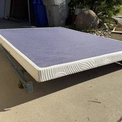 Queen Bed Frame And Small Boxspring.