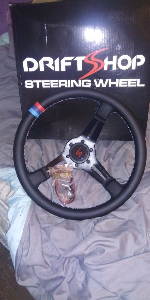 Driftshop Steering Wheel. (70mm Dish)"m Power V2 " Edition