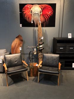 Pre Order Available! Solid Wood & Genuine Leather Modern Chair With Removable Cushions