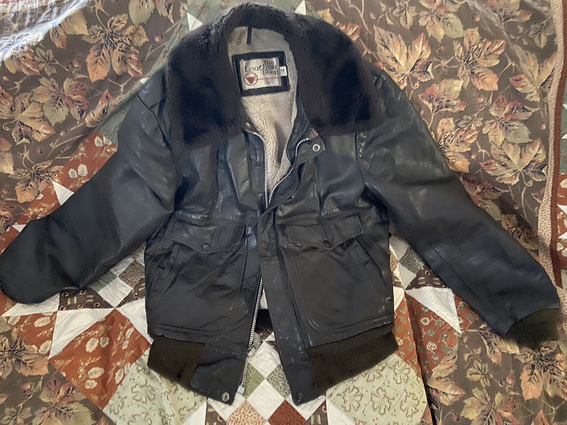 Leather Bomber Jacket