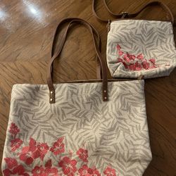 2 Piece Matching Pocket Book and Tote Set