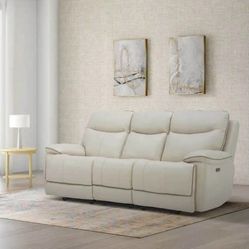 Leather Sofa With Power Recliners 950.00