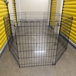 Amazon Basics 30" High Door Playpen Foldable Black Collapsible Metal Dog Exercise