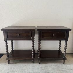 Dark Wood Nightstands