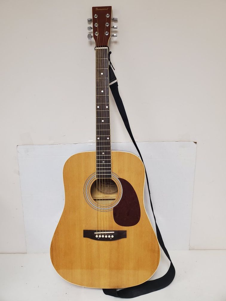 Burswood Acoustic Bronze String Guitar Model JW 41F with Shoulder Strap and Soft Case