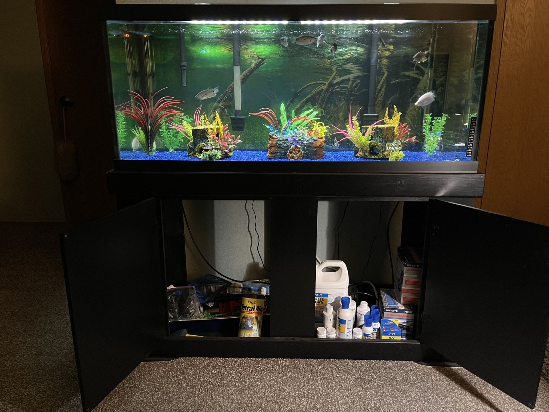 75 Gallon Fish Aquarium/w/ Stand & Accessories 