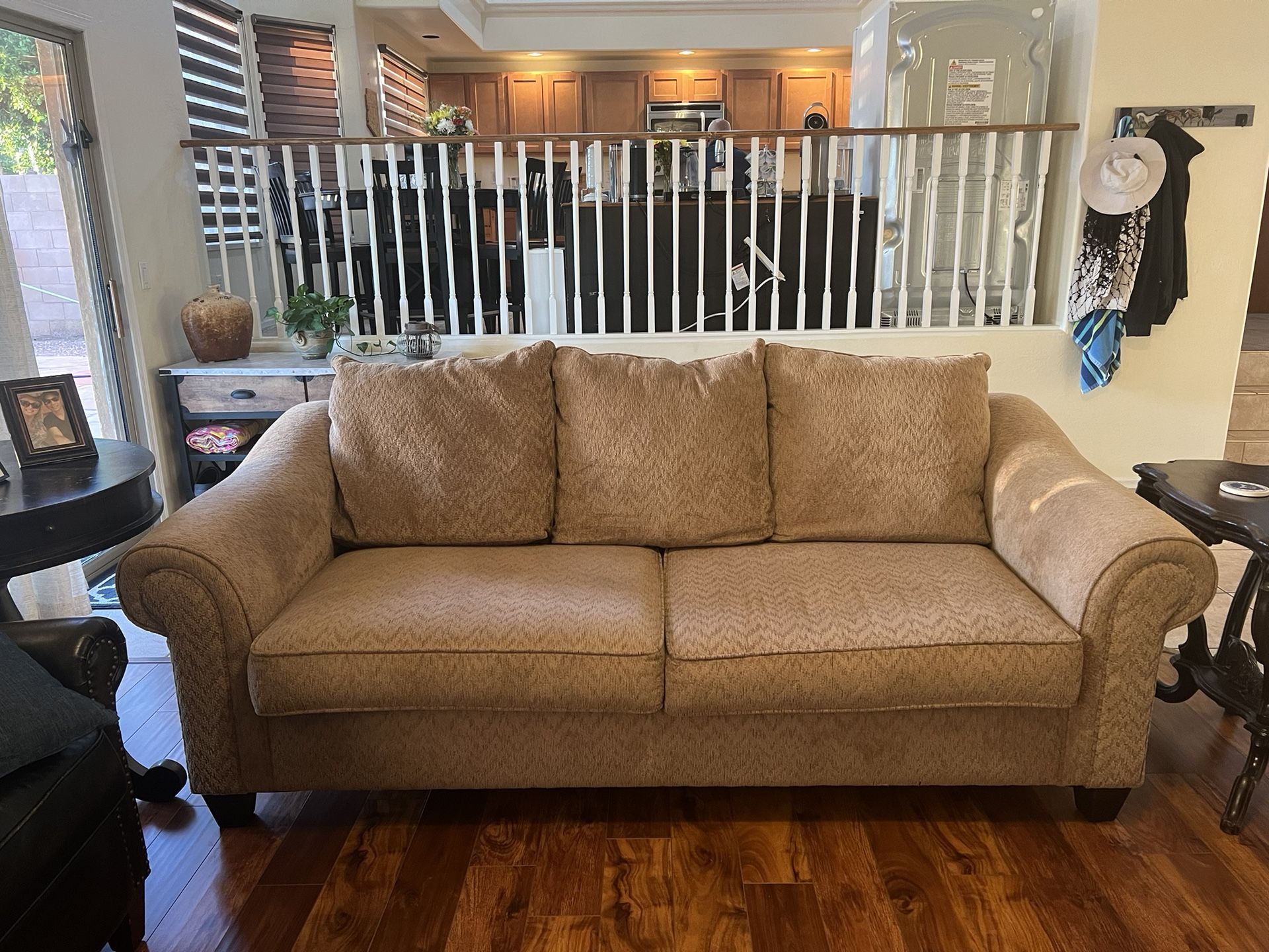 Gently Used Long  Fabric Couch Needs To Go!