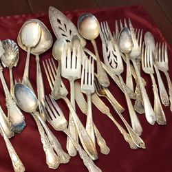 antique silver spoons and forks 
