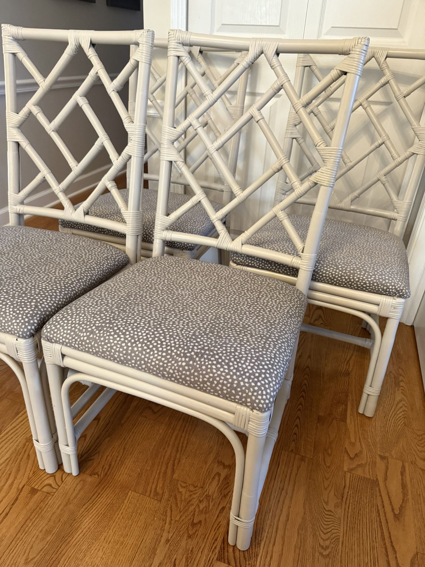 Upholstered Rattan Dining Chairs