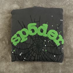 Green Sp5der Hoodie Mid Quality