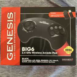 Wireless Sega Genesis 6-button Pad by Retrobit