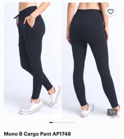 Mono B leggings fitted cargo Pants Black, Olive, Burgundy (S,M,L)