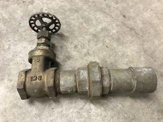 Solid brass 2” water shut off valve and steel union