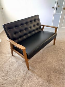 Leather loveseat bench MCM