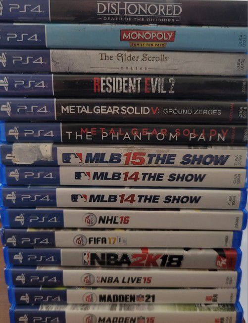 Reduced Price ! ! !1 Lot Of 15 PS4 Games. Verious Titles All Used