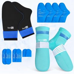 Suzzipad Cold Therapy Socks Hand Ice Pack Cooling Gloves Sports Chemotherapy L