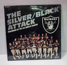 LA Raiders ‎– The Silver / Black Attack  1986 Vinyl LP RARE NFL Rhino