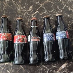 Coca-Cola Collectible Bottles Christmas Cowboys Class of 2007 Graduation Lot