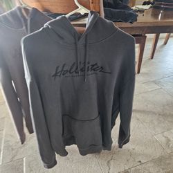 Hollister Label Hoodie Charcoal