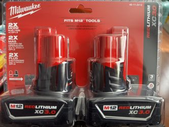 Brand New Fresh Milwaukee M12 Xc3.0 Batteries