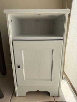 White mini cabinet or nightstand