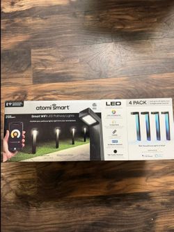 NEW Atomi Smart WiFi LED Pathway Lights 4-Pack – RGB – Alexa/Google