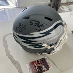 Eagles Donovan McNabb Randall Cunningham Auto Helmet