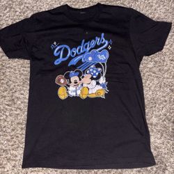 Dodgers Mickey and Minnie Mouse tshirt