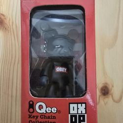 Signed 2004 OBEY Shepard Fairey Qee OX-OP  2.5" fIgure Toy2r