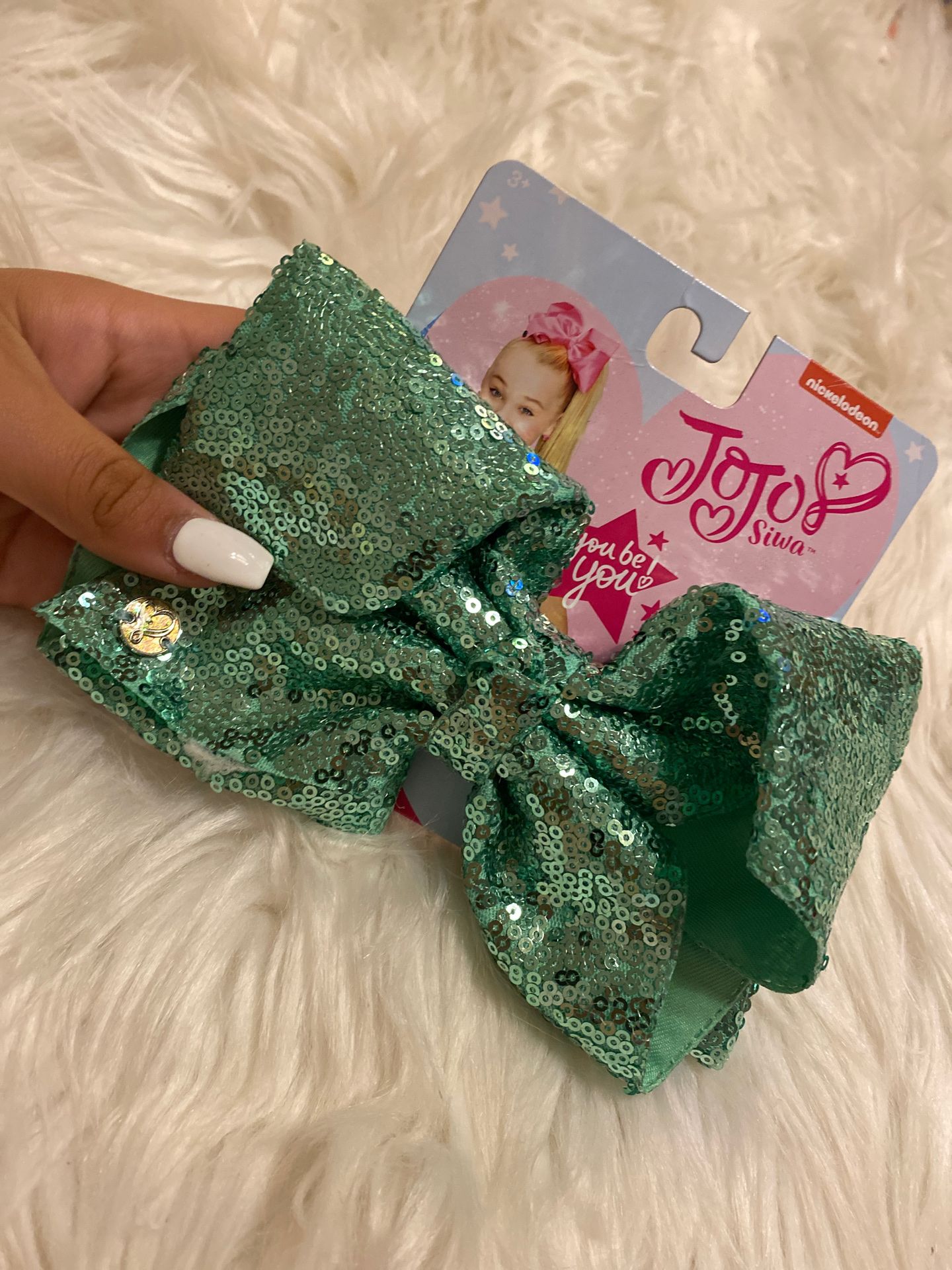 Green Sequins JOJO SIWA Bow